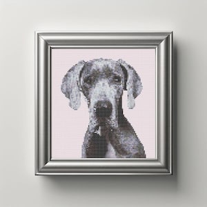 Weimaraner Cross Stitch Pattern