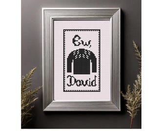 Ew, David Schitt's Creek Mini Sampler Cross Stitch Pattern