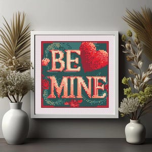 Be Mine Valentine&#39;s Day Cross Stitch Pattern