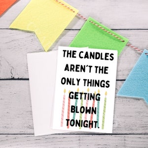 Inappropriate birthday cards for him, funny birthday cards, birthday card for boyfriend, birthday card for husband, dirty birthday card