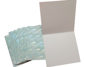 Metallic note cards, cardstock notecards, stationary card, 3x3 note cards for boys, handmade note cards, blank note cards, folded note cards