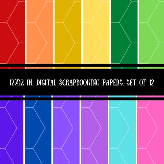 Digital Scrapbook Paper Hexagon Scrapbook Paper Scrapbook | Etsy