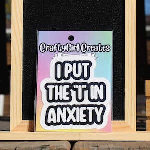 Funny anxiety sticker, mental health sticker, self care gift, mental health humor, introvert sticker, mental health gift, anxiety decal