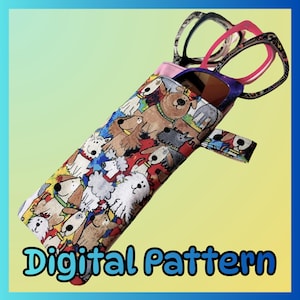 Tutorial de patrón de costura para estuche de gafas (PDF, descarga digital)