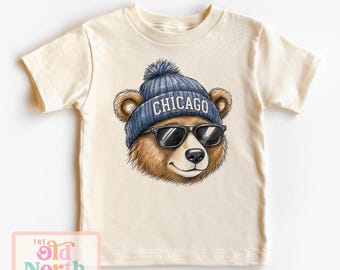 Cute Chicago Bear Shirt, Chicago Baseball Shirt, Toddler Chicago Illinois Shirt, Chicago Baby Onesie