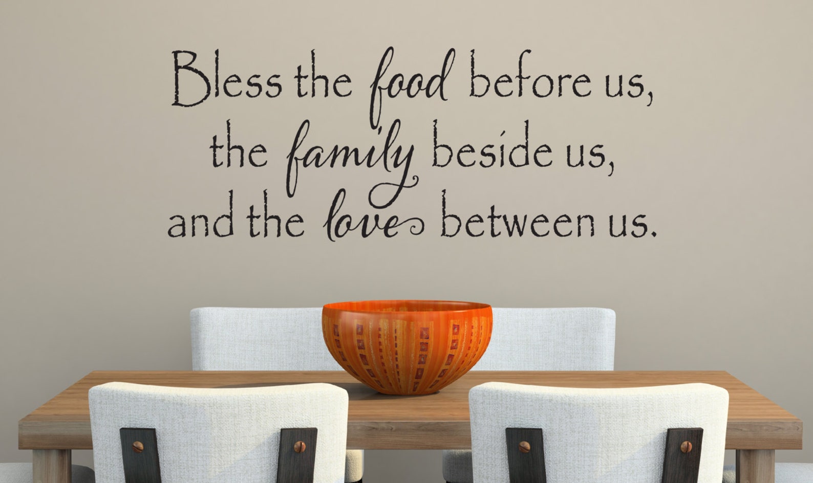 Bless the Food Before Us Wall Decal Kitchen Vinyl Decal Etsy