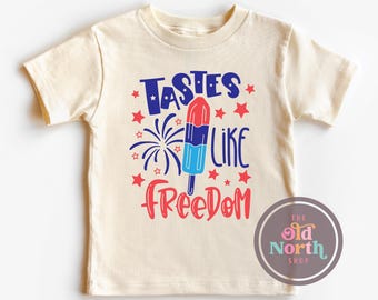Tastes Like Freedom Shirt, Patriotic Kids Shirt, 4th Of July Parade Shirt, Cute Kids 4th Of July Shirt, Independence Day Firework Shirt