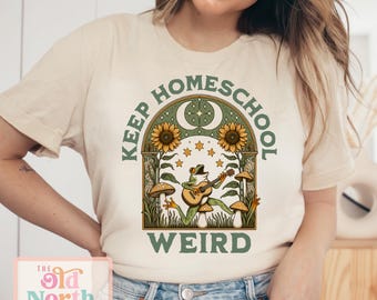 Keep Homeschool Weird Shirt, Cute Homeschool Mom Shirt, Funny Homeschool Shirt, Funny Frog Homeschool Shirt, Homeschooling Shirts
