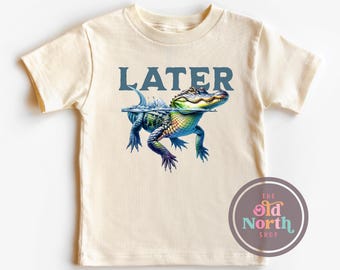 Later Gator Shirt, Cute Alligator Onesie®, Watercolor Alligator Shirt, Kids Florida Shirt, Gator Kids Shirt, Animal Pun Shirt, Lake Shirt