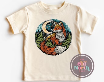 Cute Kids Fox Shirt, Kids Nature Shirt, Kids Forest Animal Shirt, Woodland Fox Shirt, Homeschool Kids Shirt, Kids Nature Wildlife Onesie®