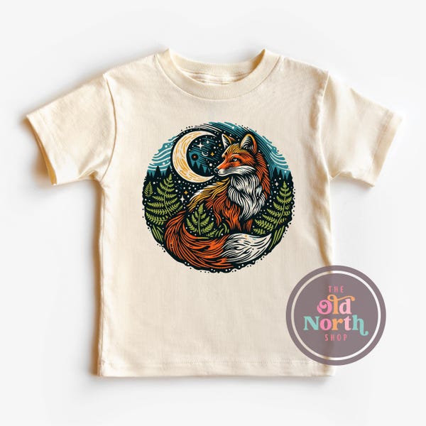 Cute Kids Fox Shirt, Kids Nature Shirt, Kids Forest Animal Shirt, Woodland Fox Shirt, Homeschool Kids Shirt, Kids Nature Wildlife Onesie®