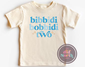Bibbidi Bobbidi TWO Shirt, Second Birthday Girls Shirt, Cinderella Second Birthday Shirt, Cute 2nd Birthday Shirt