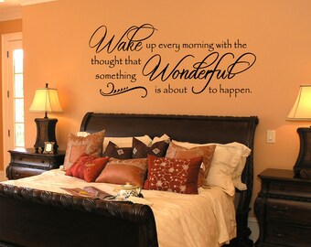 Wake Up Every Morning Decal - Housewares - Wall Decor - Wall Art - Quote Decals - Home Decor - Bedroom Decor - Decals