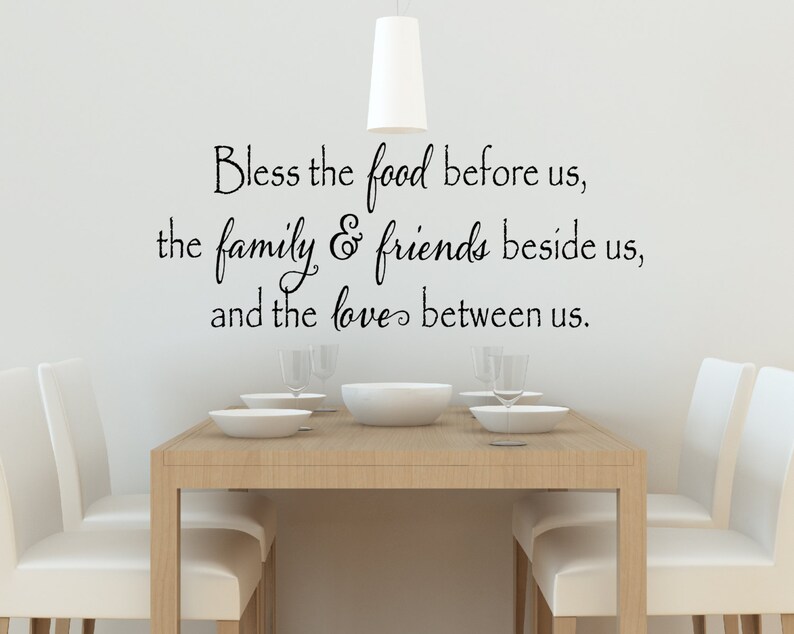 Bless the Food Before Us Wall Decal Kitchen Vinyl Decal Etsy
