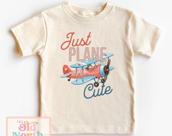 Just Plane Cute Biplane Shirt, Watercolor Airplane Toddler Tee, Airplane Baby Onesie, Baby Shower Gift