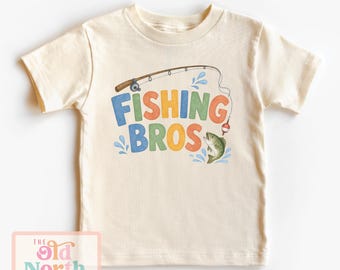 Camiseta de pesca para hermanos, camiseta de pesca para hermanos, linda camiseta de pesca para niños, regalo de pesca para baby shower, camiseta de pesca para hermanos gemelos