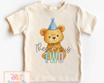 Personalized Bear Birthday Boy Shirt, Baby Bear Birthday Shirt, Customized Birthday Apparel, Baby Boy Birthday Shirt