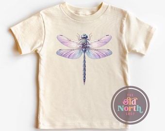 Watercolor Dragonfly Shirt, Cute Botanical Shirt, Watercolor Botanical Shirt, Vintage Dragonfly Shirt, Homeschool Shirt, Kids Nature Onesie®