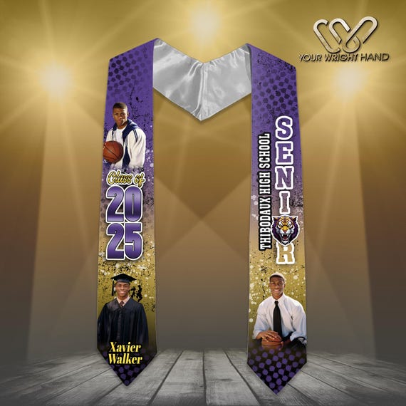 Class of 2025 Graduation Stoles, Class of 2024 Grad Stoles, Graduation Stole, Custom Stole, Custom Graduation Stole, Graduation Sash