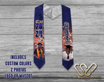 Graduation Stoles, Class of 2023 Grad Stoles, Graduation Stole, Custom Stole, Custom Graduation Stole, Graduation Sash, Class of 2022, 2024