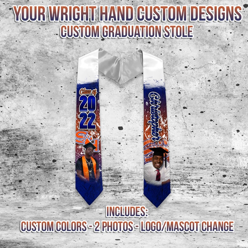 Graduation Stoles, Class of 2022 Grad Stoles, Graduation Stole, Custom Stole, Custom Graduation Stole, Graduation Sash, Class of 2021, 2023 