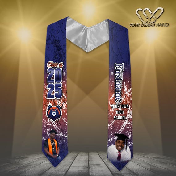 Graduation Stoles, Class of 2024 Grad Stoles, Graduation Stole, Custom Stole, Custom Graduation Stole, Graduation Sash, Class of 2025, 2026