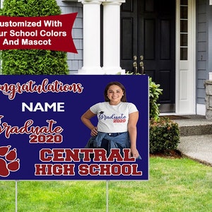Graduation Yard Sign Senior Class of 2023 Custom Colors 18x24 Fast Free Shipping