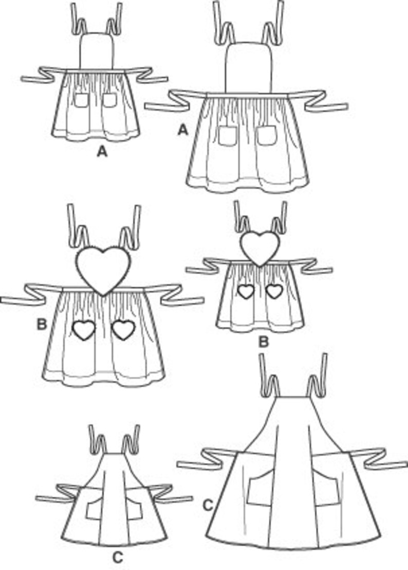 Simplicity 3949 Aprons sewing pattern Childs and Misses Etsy