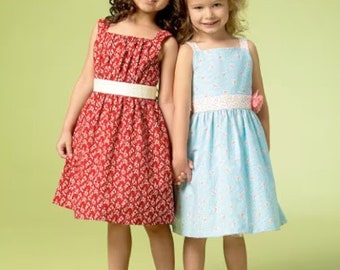 Kwik Sew 4038 Girls'  Dresses  Sewing Pattern, new Uncut, Size XXS-XS-S-M-L, Size 3-10