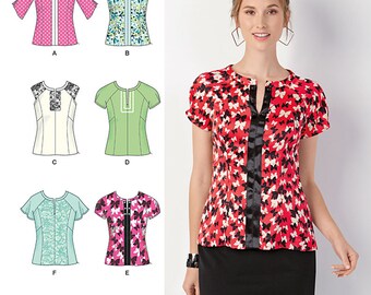 Simplicity 1462 Misses' Top Sewing Pattern Size 6, 8, 10, 12, and 14