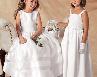 Butterick 3351 Childs Flowergirl Dress Sewing Pattern, New Uncut pattern size 2-3-4-5 Special Occasion Dress, Pageant Dress