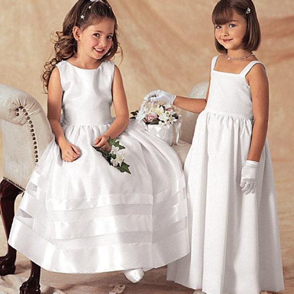 Butterick 3351 Childs Flowergirl Dress Sewing Pattern, New Uncut pattern size 2-3-4-5 Special Occasion Dress, Pageant Dress