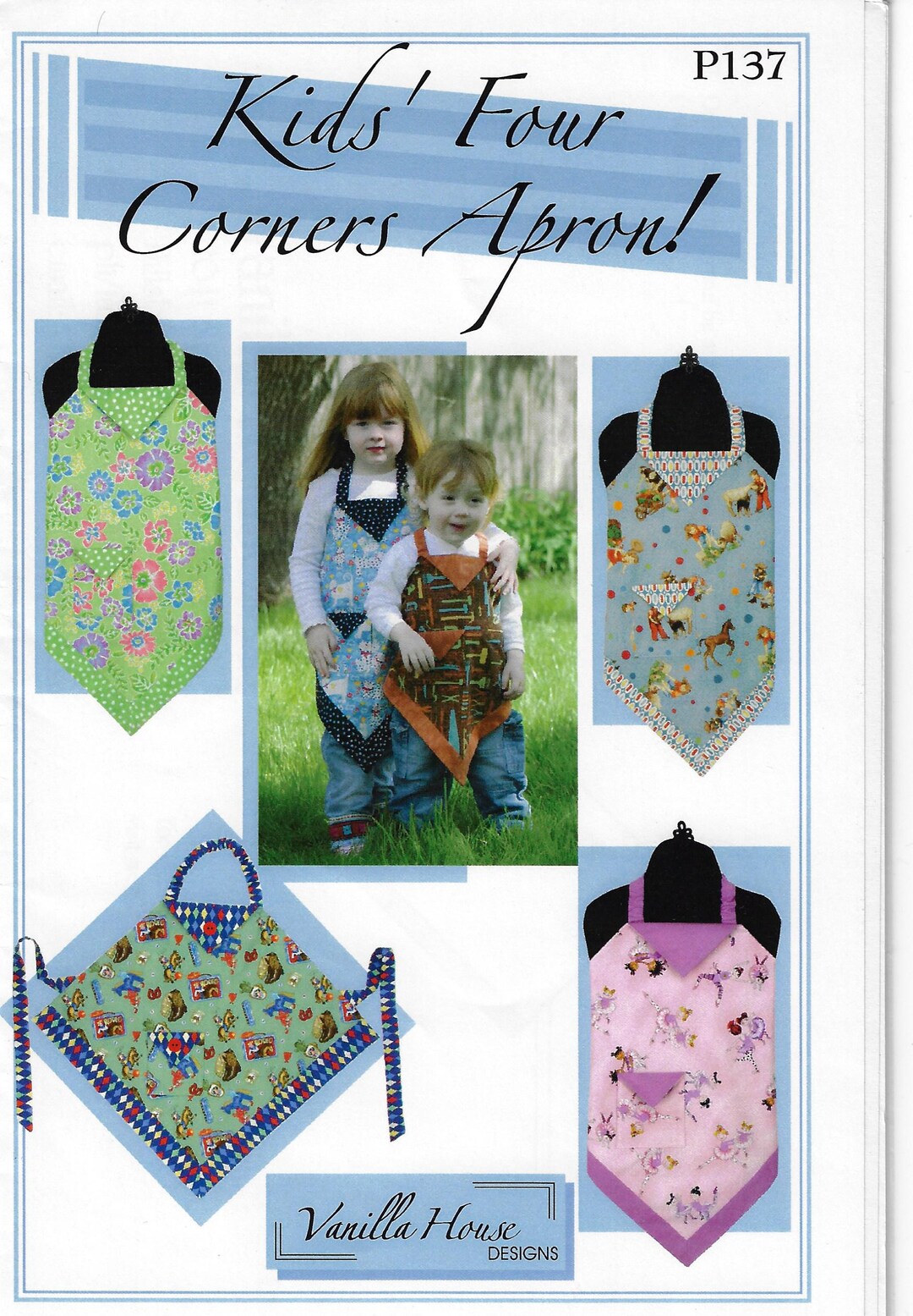 Fou Rcorners Apron Pattern Kids Four Corners Apron Sewing Pattern, by Vanilla House Designs, New ...