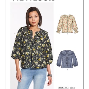 New Look 6743 Sewing Pattern Misses&#39; Tops, Size 8-20, New Uncut