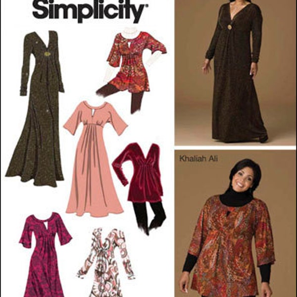 Simplicity 2774, Misses Dress and Top Sewing Pattern, Size 10-18