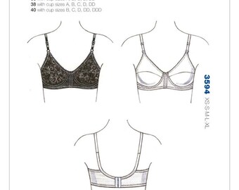 KWIK SEW cartamodello 3167 per Reggiseno e Mutandine Lingerie