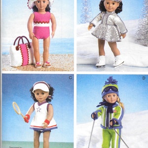McCalls 6938, 18 in. doll clothes Sewing Pattern, New Uncut Sewing Pattern, 18&quot; doll clothes pattern,