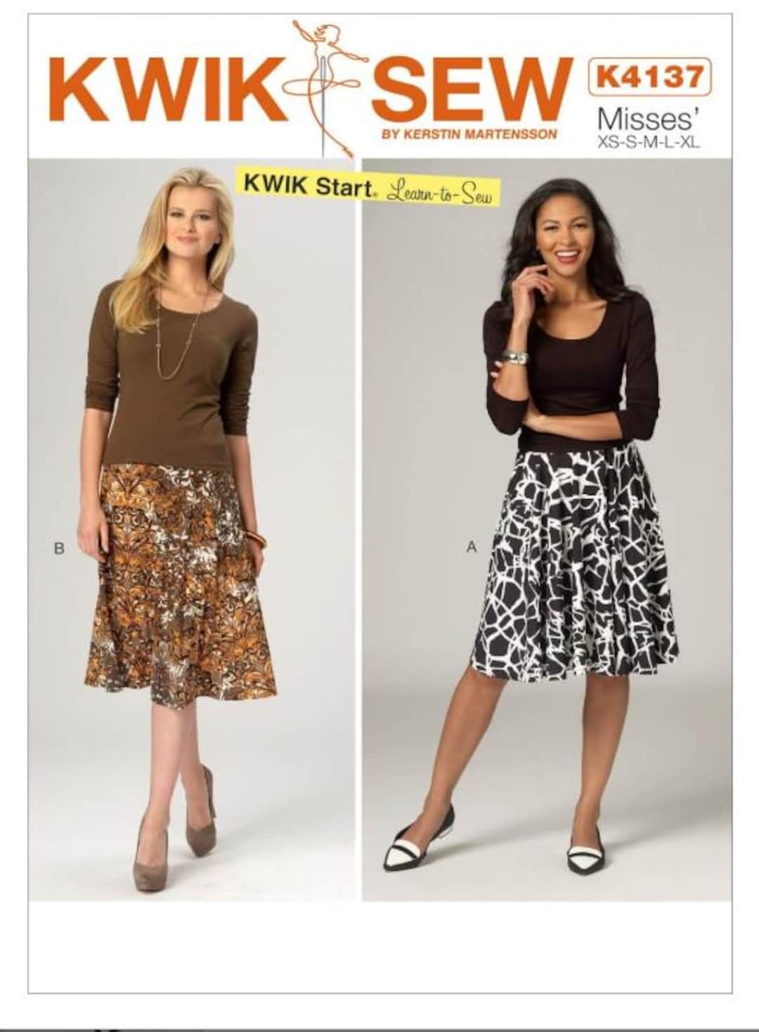 Kwik Sew 4137, Kwik and Easy Sewing Pattern for Skirts, Misses Skirts ...