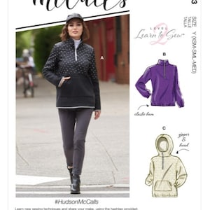 McCalls 8143 Misses&#39; Tops Sewing Pattern, New Uncut Learn To Sew, Size L-XXL or XS-M