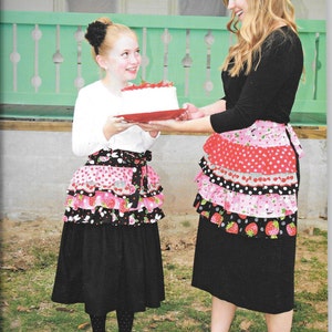 Happy Girl Apron Pattern, new Uncut Sewing Pattern by Marie Madeline Studio, Childs and Adult Size