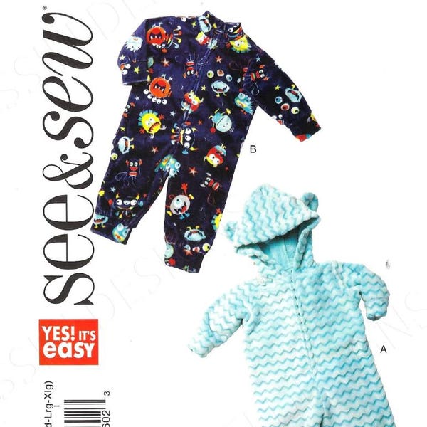 Butterick 6574, Sewing Pattern, Infants Bunting, Easy, Size NB to XL, New Uncut Pattern