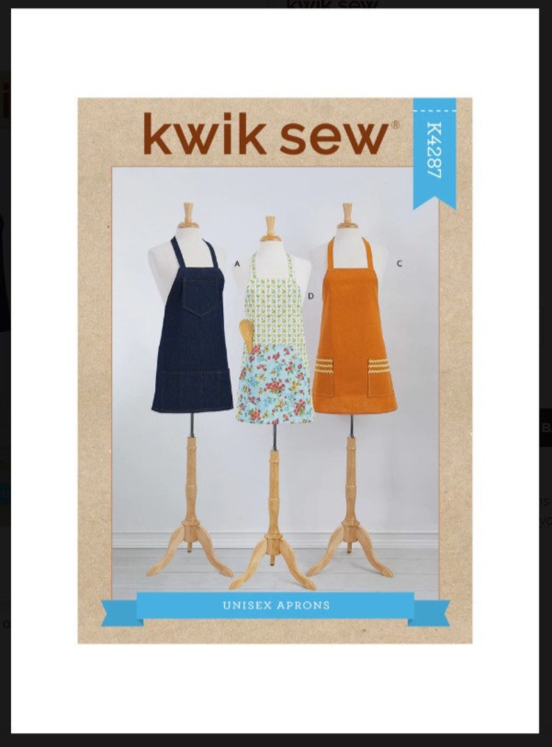 Kwik Sew 4287 Unisex Aprons Sewing Pattern New Uncut Adults Etsy