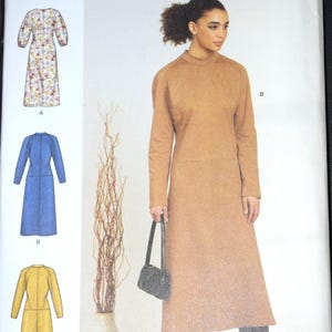 Simplicity 9640, Misses&#39; Dolman Sleeve Dresses Sewing Pattern, New Uncut, Size 6-14