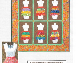 Apron Strings, Nellie's Needle, Quilt Patterns, Pattern includes, quilt, apron & Pillow, New Uncut, Free US Shipping