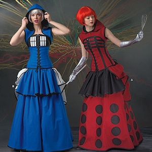 Simplicity 1095, Misses Costumes, Shrug, Corset, Skirt, overskirt and bustle, Sewing Pattern, New uncut size 6-8-10-12-14 or 14-16-18-20-22