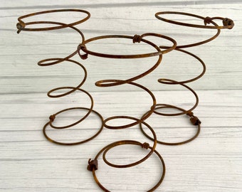 SET of 3 Rusty Bed Springs, Décor, Vintage