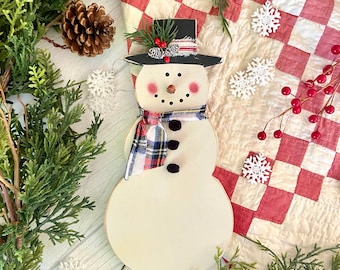 Wood Snowman, Decor, Farmhouse