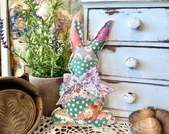 Quilt Bunny, Spring, Easter, Bowl Filler, Farmhouse