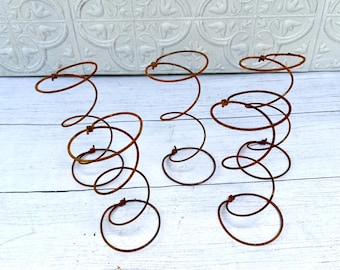 SET of 5  MINI Rusty Bed Springs, Décor, Vintage