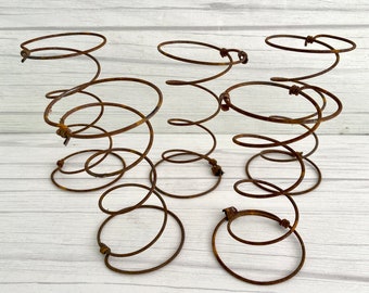 SET of 5 Large Rusty Bed Springs, Décor, Vintage